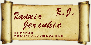 Radmir Jerinkić vizit kartica